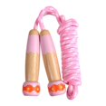 thumbnail image 2 of Cuerda para saltar para niños y adultos, paquete de 2, cuerda para saltar ajustable, mango de madera antideslizante, cuerda de algodón colorida, cuerda para saltar para niños y niñas, entrenamiento fí, 2 of 5