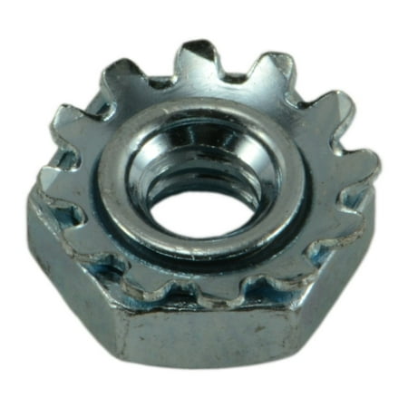 

#6-32 Zinc Plated Grade 2 Steel Coarse Thread Kep Lock Nuts LNS-206