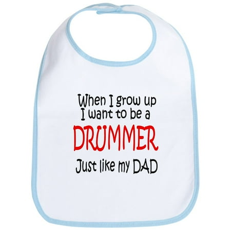 

CafePress - Drummer Like Dad Bib - Cute Cotton Cloth Baby Bib Toddler Bib