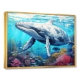 thumbnail image 2 of Designart "Oasis Of Whale Tranquility" Coastal Coral Under Water Floater Framed Wall Art Prints, 2 of 5
