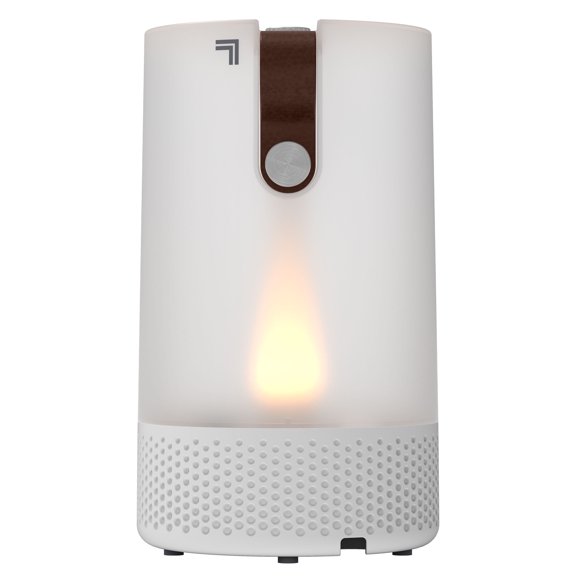 Sharper Image, Votiv 7 Ultrasonic Humidifier with Flameless Candlelight, Translucent White