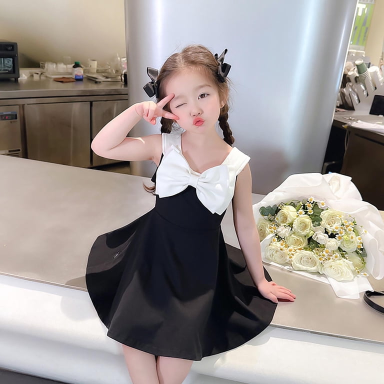 white christmas dresses Daisy Lace Back Bow Cotton Dress main image 1