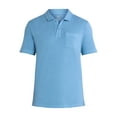 thumbnail image 5 of George Men's and Big Men's Sunwashed Cotton Polo Shirt with Short Sleeves, Sizes S-3XL, 5 of 5
