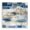Coastal Collage Neutrals, variant on Stupell Industries Contemporary Brushed Blue & Grey Tones Black Floating Frame Canvas Art, 18 x 18, by Susan Jill