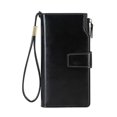 thumbnail image 1 of Cartera de mujer de piel, cartera grande tipo sobre, tarjetero con bolsillo con cremallera, carteras de moda para mujer, 1 of 5