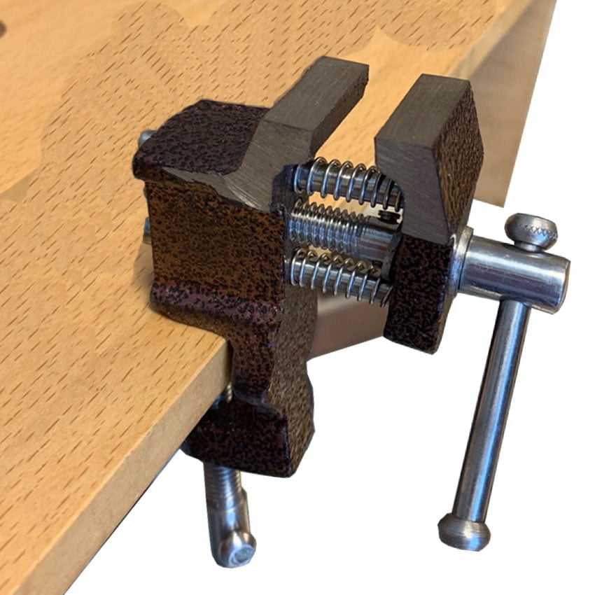 Mini Vise Cast Iron Bench 1” W/Clamp Miniature Vise Jewelers Hobby