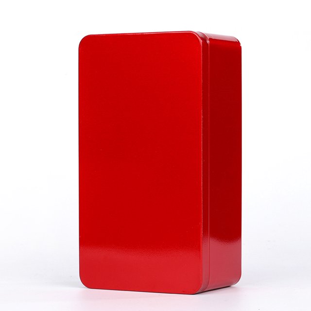 Tin Box Metal Tin Jars Iron Cookies Case Tea Box Storage Boxes Bins Candy Chocolate Organizer Biscuit Container,18*9.8*6.4cm