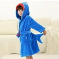 CTPDG Children's Boys Girls Shark Style Hooded Bathrobe Toddler Robe