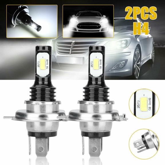 Car Headlight 2pcs H4 9003 HB2 Super Bright CSP LED High Low Beam Bulb White 6000K Automobile Fog Lamp Auto Head Lamp