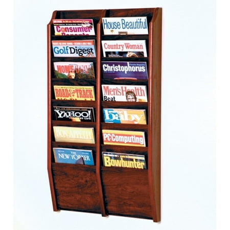 Nine Pocket Magazine Rack - Red Barrel Studio Yanira 14 Pocket Wall Mount Magazine Rack