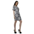 thumbnail image 4 of Moomaya Birthday Dresses Women Printed Work Dress Women Office V Neck Dresses, 4 of 6