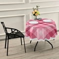 thumbnail image 7 of Dreamtimes Plaid Round Tablecloth 60", Waterproof Tablecloth Stain Resistant and Wrinkle Decorative Patio Table Cloths for Kitchen Dinning Room Party Home Garden Picnic, 7 of 7