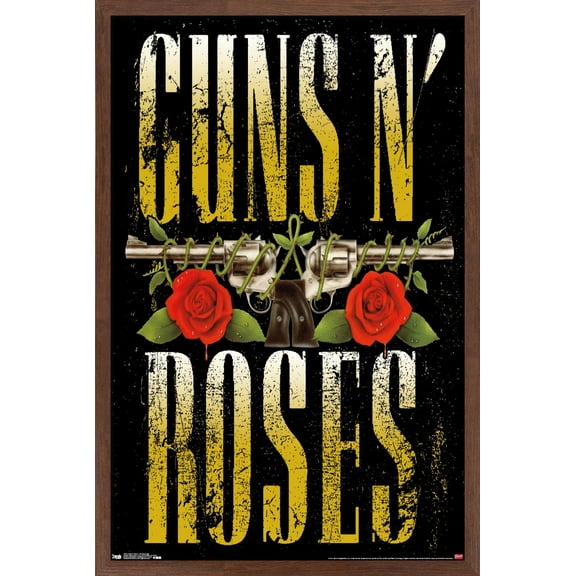 Guns N' Roses - Stacked Logo Wall Poster, 22.375" x 34" Framed