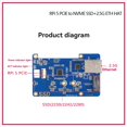 thumbnail image 3 of .5G para 5 PCIE A NVME SSD+2.5G ETH HAT RTL8125 Compatible con RPi OS,, 2280,2242,2230 SSD, 3 of 5