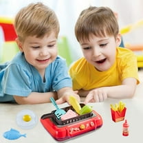 Danhjin Play Kitchen, Children's Sound and Light Simulation Induction Cooker with Food Color-changing Feature, Kitchen House Oven Toys and Cooking Tableware Sets, Christmas Gifts for Role Play