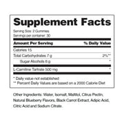 Snap Supplements L-Carnitine Amino Acid Preworkout - Energy, Recovery, 500mg (60 Gummies)