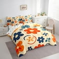 thumbnail image 2 of Erosebridal Colorful Groovy Floral Bed in a Bag Queen Size, Retro Flower Bed Set , Microfiber 7pcs, 2 of 5