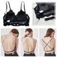 thumbnail image 3 of Lace Bras for Women Comfortable Breathable Racerback V Neck Wireless Triangle Bralettes, 3 of 9