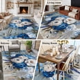 thumbnail image 5 of 6'x9' Area Rugs, White Blue Spring Floral Indoor Outdoor Area Rug for Living Room Bedroom, Vintage Flowers Farmhouse Washable Bathroom Rugs Kitchen Floor Carpet Mats Home Decor Aesthetic, 5 of 8