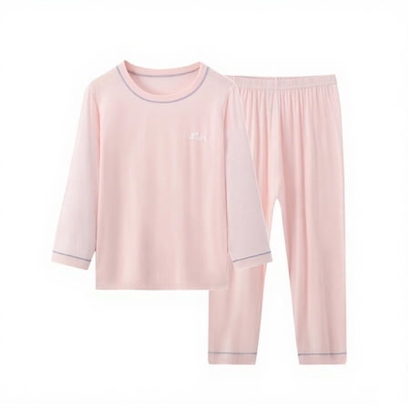 AHTJRT Kids Unisex Loungwear Outfits Cozy Soft Long Sleeve Top and Bottoms Set Sleepwear Nightwear 2 Pieces Fall Spring Pjs Set Pink 7-8 Years AHTJRT Kids Unisex Loungwear Outfits Cozy Soft Long Sleeve Top and Bottoms Set Sleepwear Nightwear 2 Pieces Fall Spring Pjs Set Pink 7-8 Years