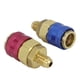 thumbnail image 3 of 2 piezas de conector de acoplamiento rápido de aire para automóvil para R134A lado alto, bajo, rojo y azul, 3 of 9