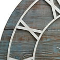 thumbnail image 3 of 36" Rustique Lavé Planche de Bois Gris Sans Cadre Wall Horloge, 3 of 5