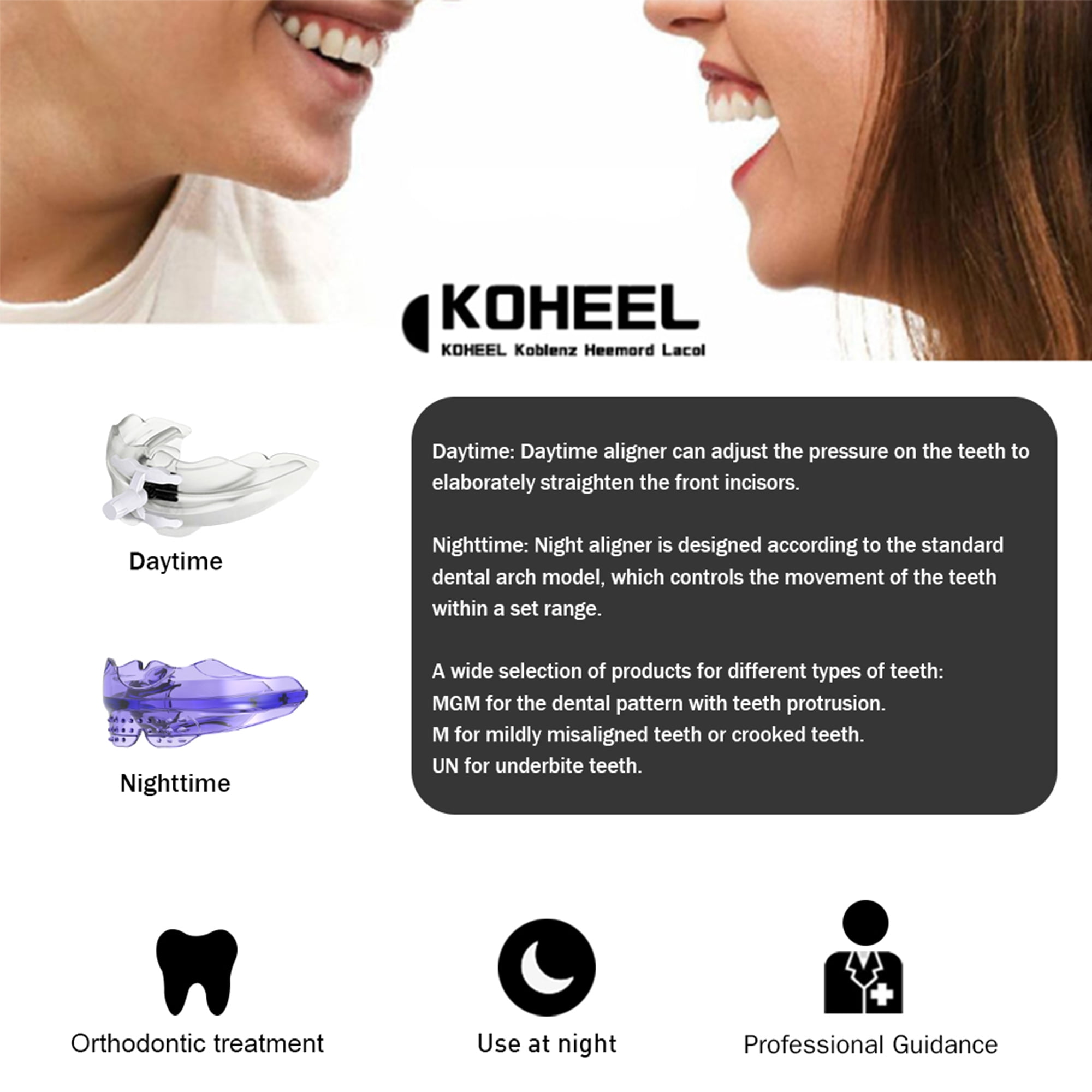 KOHEEL D PLUS N Teeth Straightener for Adults, for a Confident Smile