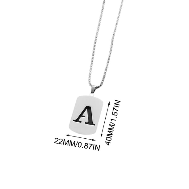 Collar de Acero Inoxidable 26 Carta Hueco Collar de la Carta, Carta Hueca Collar de Acero de Titanio, Ropa de Hombres Y Mujeres, Accesorios de Acero Inoxidable