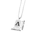 thumbnail image 2 of Collar de 26 letras huecas, collar de acero de titanio con letras huecas, ropa para hombres y mujeres, accesorios de acero inoxidable., 2 of 4