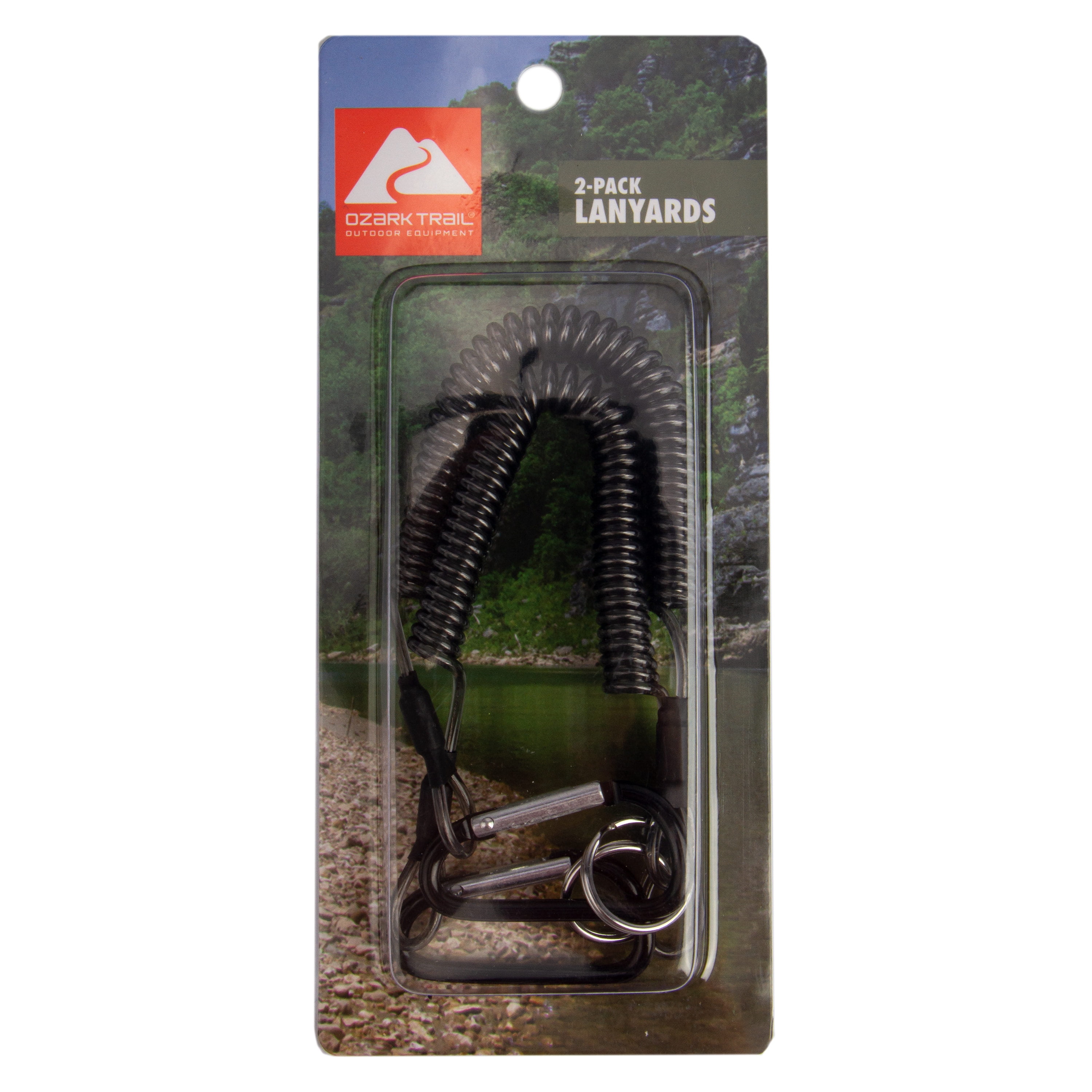 (3 pack) Ozark Trail 2 Pack Durable Steel Wire Lanyard With Aluminum Carabiner