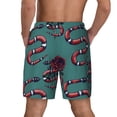 thumbnail image 4 of Goofa Snake And Rose Printed Men's Swim Trunks Board Shorts Quick Dry Mens Swimming Trunks with Compression Liner,Breathable Fit Hawaii Beach Shorts-, 4 of 9