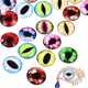thumbnail image 2 of 20pcs Round Glass Artificial Eyes Cabochons for DIY Jewelry, Flatback Gemstone Covers for Earrings, Rings, Necklaces & Craft Decorations, Mixed Styles, 2 of 2