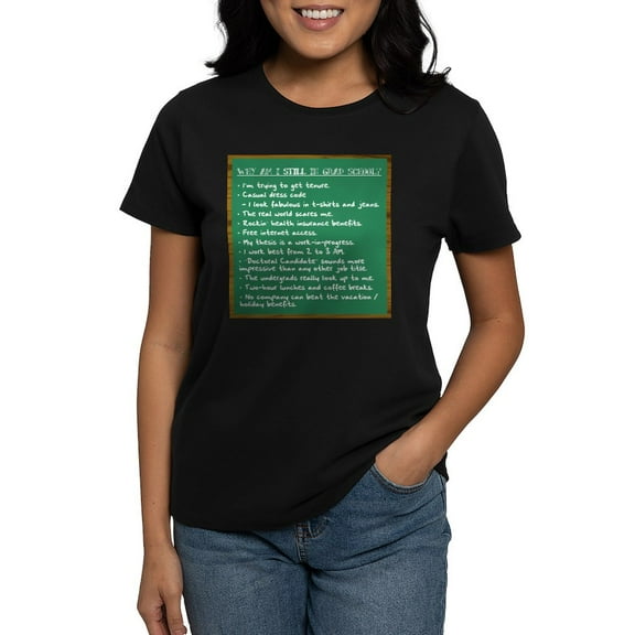 CafePress - STILL In Grad School Women's Dark T Shirt - Women's Traditional Fit Dark T-Shirt