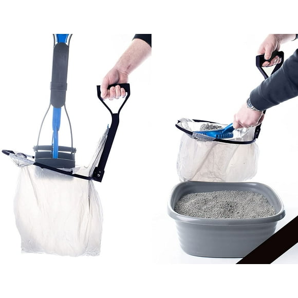 Dood-Eze - Cats And Dogs Puppys Poop Pick Up Feces Easy Waste Removal Clean Up Helping Tool - Black