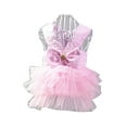 thumbnail image 2 of SPRING PARK Pet Striped Pattern Clothes, Sweet Bowknot Small Dog Skirt Girl Tutu Clothing Puppy Cat Sleeveless Apparel Teddy Clothes Dresses for Spring and Summer, 2 of 7