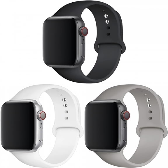 GJX Silicone Sport Band Compatible with Watch Bands 41mm 40mm 38mm 49mm 45mm 44mm 42mm Women Men, Adjustable Soft Breathable Wristbands Replacement iWatch Series 9 8 7 SE 6 5 4 3 2 1