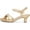Gold Glt, variant on - Time-IIS - Girls' Glitter Bow Open Toe Slingback 2" Kitten Heel Sandals , Gold Glt, 3