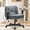 Grey, variant on Criss Cross Legged Office Chair with Wide 3 Layer Cushions, Ergonomic Criss Cross Desk Chair with Dynamic Lumbar Support and Flip-up Arms, Mid Back Fabric Swivel Vanity Chair for Work, Study, Leisure