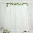 thumbnail image 6 of Efavormart 8ftx8ft White Hanging Leaf Petal Taffeta Photography Backdrop Curtain Panel With Rod Pocket, Event Greenery Background Drape, 6 of 11
