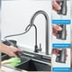 thumbnail image 4 of Fregadero De Cocina, Chido Fregadero de Cascada con 2 Pack Grifos, Moderno Tarjas Para Cocina lluvia Volador, Volante Fregadero Doméstico para Cocina, Bar, Comedor, Exterior (80 * 45cm), 4 of 7