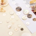 thumbnail image 3 of Uxcell 22 Pack Natural Shell Buttons, 2 Hole 9mm Mother of Pearl Buttons for Shirt Clothes Coats Suits Jacket Jeans Skirts Sewing Craft DIY Decoration, Yellow White, 3 of 7