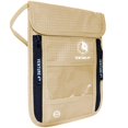 thumbnail image 1 of VENTURE 4TH Passport Holder Neck Wallet with RFID Blocking Nylon Lining - Hidden Neck Pouch for Travel (Beige), 1 of 8