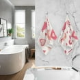 thumbnail image 5 of Coolnut 16x28 Inch Face Hand Towel Set, Valentine's Day Holiday Hand-Drawn Craft Doodle Colorful Hearts on Cream Background Cotton Towels, 2 PCS Quick-Dry Highly Absorbent Bath Towels, 5 of 6