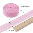thumbnail image 2 of AK-Trading Floral Lace Ribbon 1 Inch x 10 Yards for Crafts and Decoration- Pink, 2 of 11