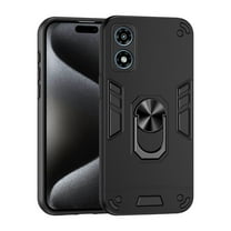 Cutyskin for Motorola Moto G Play 4G 2024 Case, Ring Holder with Camera Lens Protection & Kickstand Military Grade Drop Tested Shockproof Heavy Duty Protective Magnetic Phone Case, Black