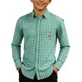 thumbnail image 2 of Toddler Kids Girls Boys Shirt Tops Long Sleeve Button Down Shirt Classic Formal Top Casual Casual Loose Tops 10-11 Years, 2 of 4
