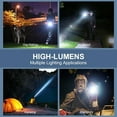 thumbnail image 3 of Zacro Rechargeable Flashlight High Lumens, 900000 Lumens XHP70.3 Super Bright Flashlight with Digital Power Display, 5 Modes, IPX7 Waterproof LED Flashlight for Emergencies, Camping, Hiking, 3 of 7