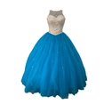 thumbnail image 1 of Robe de Bal Perlée Nue Robes de Bal Quinceaera Douces 16 Filles Bleu Royal 2, 1 of 1