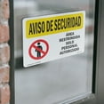 thumbnail image 4 of Restricted Area Authorized Spanish OSHA Security Notice Vinyl Decal Label 18 Inch x 12 Inch - 5 Pack, 4 of 6