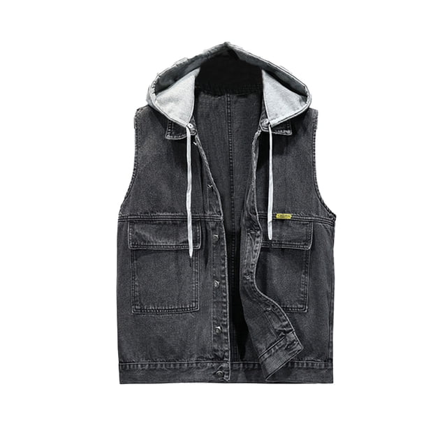 Top Abrigo Hombres, sin Mangas Suelto Collar Flip Chaleco, Chaleco de Lentejuelas Casual para Diario Y Al Aire Libre